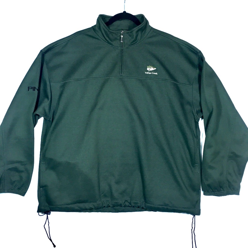 PING Collection Golf Pullover Mens L Green Sweater Relaxed 1/4 Zip Indian Creek